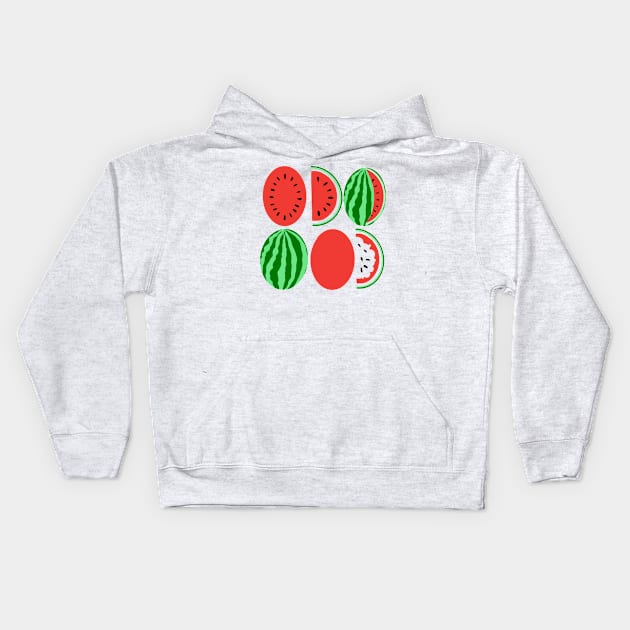 Watermelons Print Kids Hoodie by SemDesigns